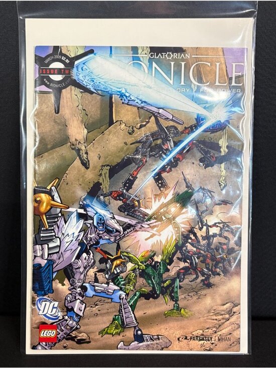 Lego, DC Comics Other - Lego BIONICLE Glatorian #2 The Fall of Atero DC Comic 2009 Mata Nui Tarix Strakk
